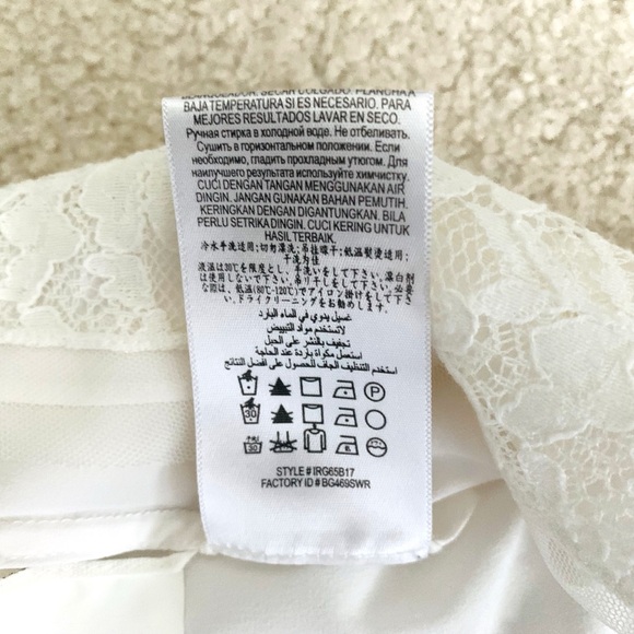 🌸NWOT🌸 BCBGMaxAzria AMELIE Off-White Lace Mini Dress - Picture 8 of 11